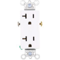 Product Image of Heavy-Duty Decorator Spec Grade Receptacles w/ Side Wire - 20A White (125V)