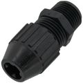 Product Image of 3/8" MNPT Black Nylon Liquid Tight Cord Straight Connector, .125" to .275" Cord Dia. Range