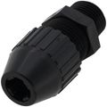 Product Image of 1/2" MNPT Black Nylon Liquid Tight Cord Straight Connector, .250" to .400" Cord Dia. Range