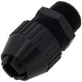 Product Image of 1" MNPT Black Nylon Liquid Tight Cord Straight Connector, .660" to .780" Cord Dia. Range