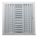 Product Image of 14" x 14" (Wall Opening Size) Three-Way White Sidewall/Ceiling Register (A613MS Series)