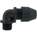 Product Image of 1/2" MNPT Black Nylon Liquid Tight Cord 90-Degree Elbow, .400" to .560" Cord Dia. Range