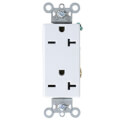 Product Image of Heavy-Duty Decorator Spec Grade Receptacles w/ Back & Side Wire - 20A White (250V)