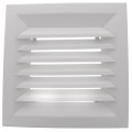 9" x 9" (Wall Opening Size) White Steel Louvered Ceiling Diffuser, Flat Margin (SRE1 Series)