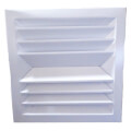 Product Image of 12" x 12" (Wall Opening Size) White Steel Louvered Ceiling Diffuser, Flat Margin (SRE2 Series)