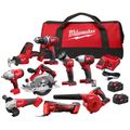 Product Image of M18 Hammer/Driver, Drill, SAWZALL, Circ Saw, Grinder, Light, Impact Wrench Kit