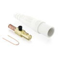 Product Image of 16 Series Taper Nose Cam-Type Male Plug, Contact & Insulator, Detachable, Crimp Tube Termination, #2, #1 AWG, 220A Max, Type 3R When Mated (White)