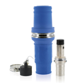Product Image of Rhino-Hide Single Pole Male Connector (Contact, Insulator, & Dust Cap), Crimped, 444 MCM Cable, 1000V 796A Max (Blue)