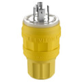 Product Image of Wetguard Industrial Grade Watertight Locking Plug, 3P, 20A, NEMA 16-20P - Yellow (480V)