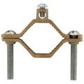 Product Image of 1-1/4"-2" Bronze Bare Ground Clamp, 10 Sol - 2 Str (Pack of 5)