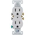 Product Image of Residential Grade Duplex Receptacle, 15A, 2P, 3W, Side & Push, NEMA 5-15R - White (125V)