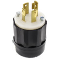 Product Image of Industrial Grade Locking Plug, 30A, 3P, NEMA L14-30P - Black/White (125/250V)
