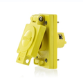 Product Image of 15A, 125V NEMA 1-15, 2-Pole, 2-Wire, Straight Blade Single Inlet, Non-Grounding, Wetguard (Yellow)