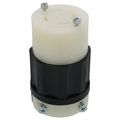 Product Image of Industrial Grade Locking Connector, 30A, 3P, NEMA L14-30R - Black/White (125/250V)