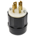 Product Image of Industrial Grade Locking Plug, 30A, 3-Phase, 3P, NEMA L16-30P - Black/White (480V)