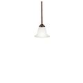 Product Image of Dover 5.5" 1 Light Mini Pendant w/ Alabaster Swirl Glass (Tannery Bronze)