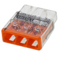 Product Image of Compact Pushwire Splicing Connector, 20-12 Sol/18-12 Str - 3 Ports, Orange (Box of 500)