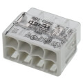Product Image of Compact Pushwire Splicing Connector, 20-12 Sol/18-12 Str - 8 Ports, Light Gray (Box of 500)
