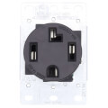 Flush Mount Receptacle, 30A, 3P, NEMA 14-30R - Black (125/250V)