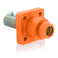 Product Image of 18 Series Cam-Type Female Panel Mount Receptacle, 90-Degree, 2/0 4/0 AWG, 400A Max (Orange)