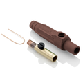 Product Image of 15 Series Cam-Type Female Plug, Contact & Insulator, Detachable, Crimp Tube Termination, #8, #4 AWG, 140A Max, Type 3R When Mated (Brown)