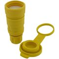 Product Image of 20A, 480V 3-Phase, NEMA L16-20R, 3P, 4W, Locking Connector, Grounding, Wetguard (Yellow)