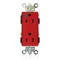 Product Image of 15A Decora Plus Duplex Receptacle/outlet, Self-grounding (Red)
