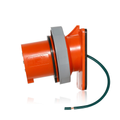 Product Image of 30A, 125/250V 3P, 4W, LEV Series IEC 60309-1 & 60309-2 Pin & Sleeve Inlet, IP66/IP67/IP68/IP69K, Watertight (Orange)