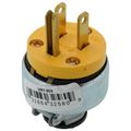 Product Image of Commercial Armored Straight Blade Plug w/ Back Wire, 15A, 2P, 3W, NEMA 5-15P - Yellow (125V)