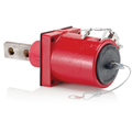 Product Image of Rhino-Hide Double Hole Fem 45 Deg Receptacle Double Hole Bus Bar, 313MCM-777MCM Cable (Red)