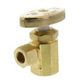 Product Image of 1/2" FIP Inlet x 3/8" OD Compression Angle Stop, Lead Free (Rough Brass)