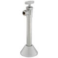 Product Image of Angle Supply Valve 1/2" SWT X 3/8" OD Compr. w/ 5" Ext. & Bell Escutcheon, Lead Free (Chrome)