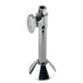 Product Image of 1/2" Sweat x 3/8" OD Comp. Multi Turn Straight Stop Valve w/ 5" Ext. & Escutcheon, Lead Free (Chrome)