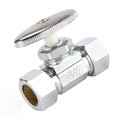 Product Image of 1/2" Nom Compression (5/8" OD) x 5/8" OD Compression Straight Stop, Lead Free (Chrome)