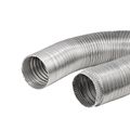 Product Image of 3" x 8' Double Lock Aluminum Flexible Semi-Rigid Duct, One Crimped End