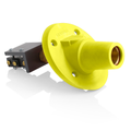 Product Image of 17 Series Panel Mount Receptacle, Female, 600A Max, 600V 30 Degree Angle, Threaded Stud w/Microswitch Termination, 250-500 MCM Cable Range (Yellow)