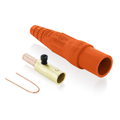 Product Image of 16 Series Taper Nose Cam-Type Male Plug, Contact & Insulator, Detachable, Crimp Tube Termination, 3/0 4/0 AWG, 400A Max, Type 3R When Mated (Orange)