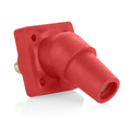 Product Image of 16 Series Female Panel Receptacle, Cam-Type, 45- Degree, Threaded Stud, Taper Nose, Cable Range- #2 to 4/0 AWG, 400A Max (Red)