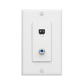 Product Image of Decora Telephone/video Wall Jack Assembly, 6p4c + F, Screw Terminals (White)