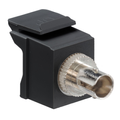 Product Image of Quickport, ST Fiber Optic Adapter, Mm, Phosphor Bronze Sleeve (Black)