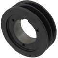 Product Image of 2 Groove Cast Iron Split Taper Sheave, A, B, 5V Belt, 5.28" OD