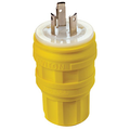 Product Image of 30A, 125V NEMA L5-30P, 2P, 3W, Locking Plug, Grounding, Wetguard (Yellow)