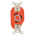 Product Image of 30A, 277V NEMA L7-30R, 2P, 3W, Flush Mtg Locking Receptacle, Isolated Ground, V-0-MAX (Orange)