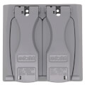 Product Image of 2-Gang Universal Flip-Lid Weatherproof Receptacle Cover (Silver)