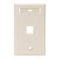 Product Image of Single-Gang Quickport, Wallplate w/ Id Window, 1-port (Light Almond)