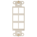 Product Image of Quickport, Decora Insert, 6-port (Light Almond)