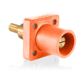 Product Image of 1 Pole Cam-Type Male Panel Receptacle, Taper Nose, 3/4" Extended Shoulder, #2-4/0 (Orange)