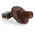 Product Image of 17 Series Panel Mount Receptacle, Female, 600A Max, 600V 30 Degree Angle, Threaded Stud w/Microswitch Termination, 250-500 MCM Cable Range (Brown)