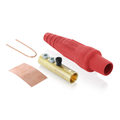 Product Image of 16 Series Taper Nose Cam-Type Female Plug, Contact & Insulator, Detachable, #2, 2/0 AWG, 300A Max, Type 3R When Mated (Red)