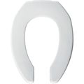 Product Image of Elongated Open Front Medic-Aid Plastic Toilet Seat, No Cover, STA-TITE, DuraGuard, 2" Lifts (White)